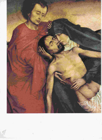 LAMINA 6614: Rogier van der Weyden Piedad detalle