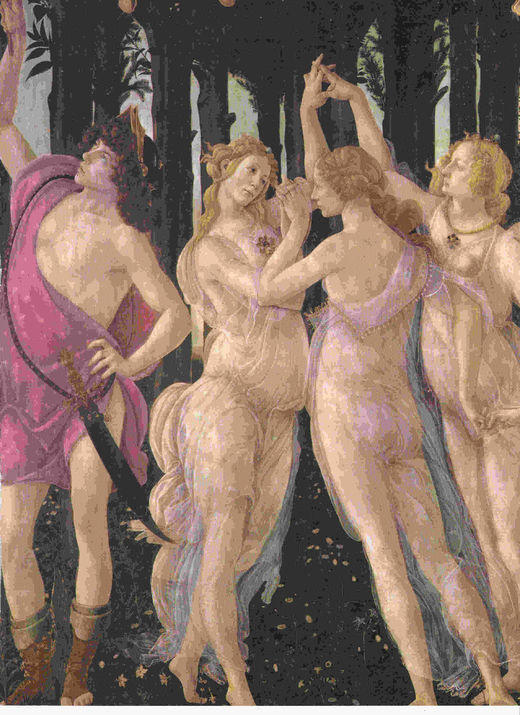 LAMINA 6624: Sandro Botticelli La primavera detalle