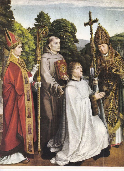 LAMINA 6628: Gerard David El Canonigo de Salviati y sus Santos Patronos