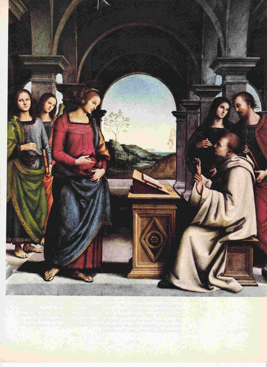 LAMINA 6640: Perugino Vision de San Bernardo