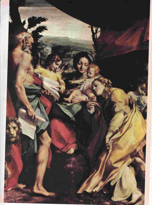 LAMINA 6658: Correggio La Virgen de San Jeronimo