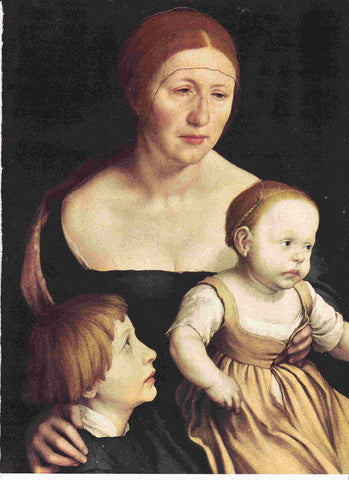 LAMINA 6664: Hans Holbein el jove La esposa del pintor con sus hijos