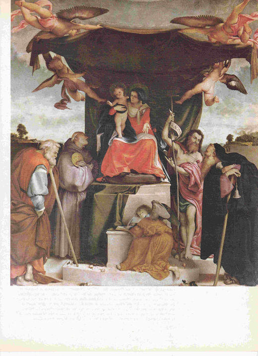 LAMINA 6673: Lorenzo Lotto Retablo de San Bernardino