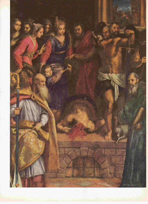 LAMINA 6674: Jacopo Palma el joven Degollacion de San Juan Bautista