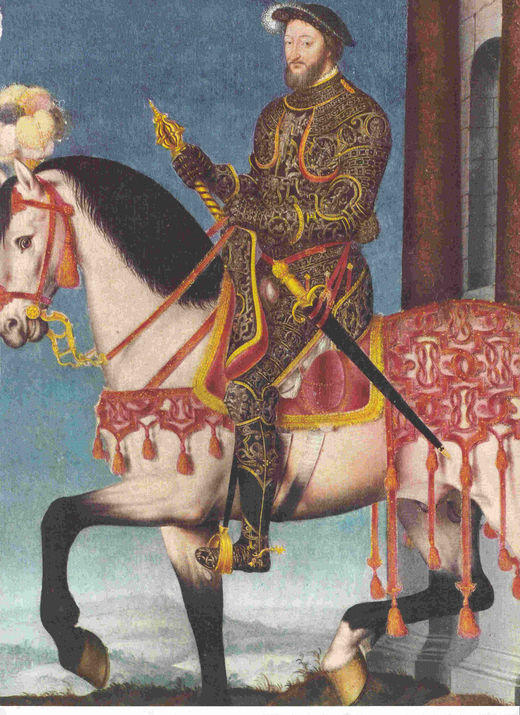 LAMINA 6677: Jean Clouet Retrato ecuestre de Francisco I