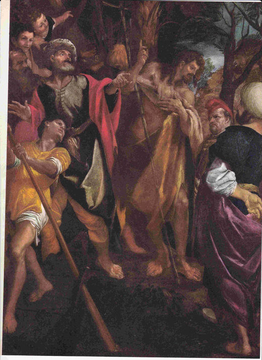 LAMINA 6682: Luigi Carracci La Predicacion de San Juan Bautista