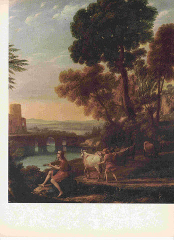 LAMINA 6685: Claude Gellee llamado Claude Lorrain o Le Lorrain Mercurio roba los bueyes de Apolo