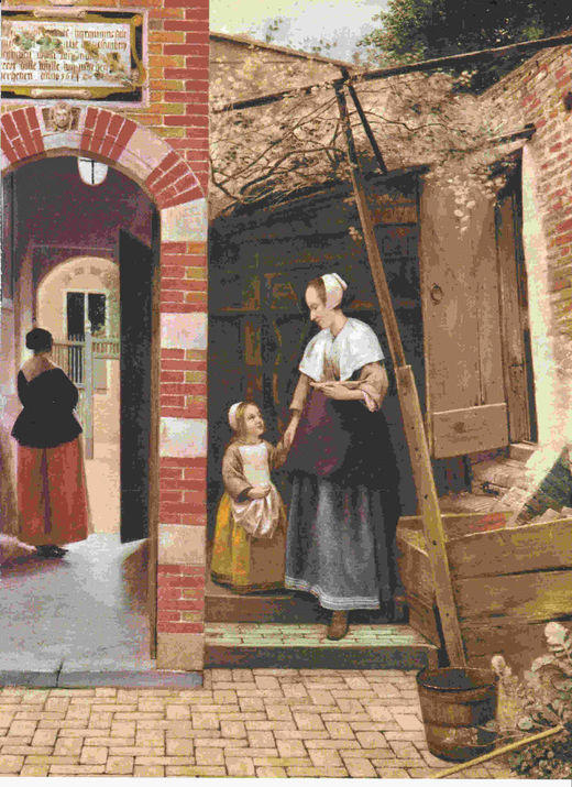 LAMINA 6702:Pieter de  Hooch Patio de casa holandesa 