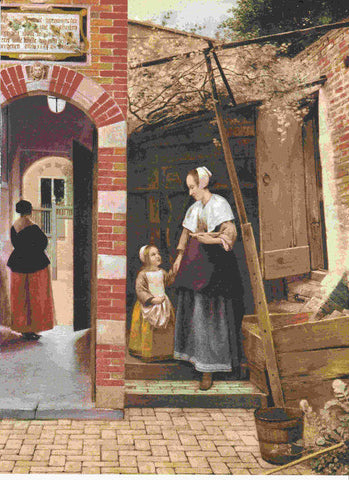 LAMINA 6702:Pieter de  Hooch Patio de casa holandesa 