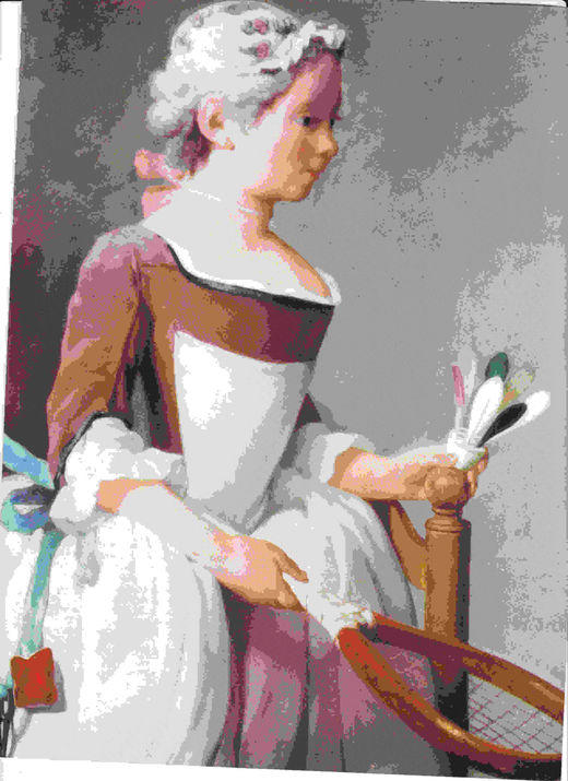 LAMINA 6711: Jean-Baptiste Chardin La muchacha del badminton