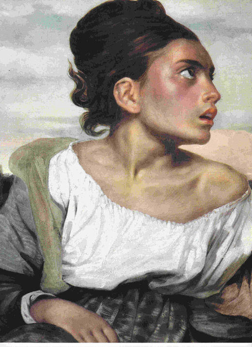 LAMINA 6720: Eugene Delacroix Huerfana en el cementerio