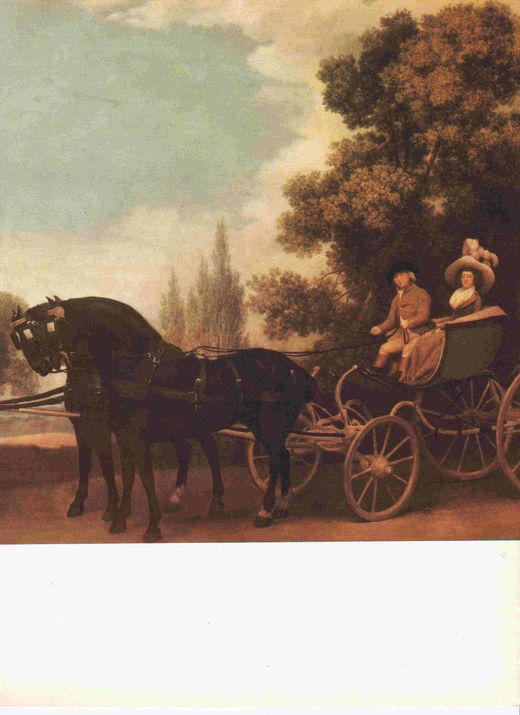 LAMINA 6725: Georges Stubbs Una pareja en Faeton