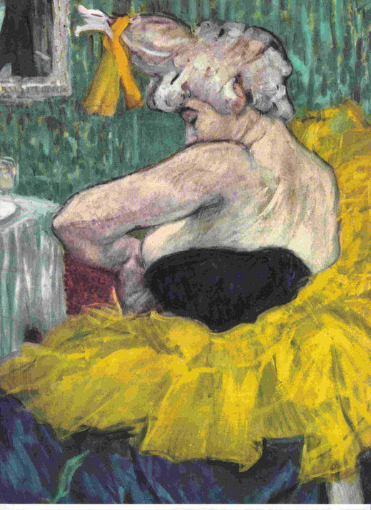 LAMINA 6731: Henri de Toulouse-Lautrec La payasa Cha-U-Kao