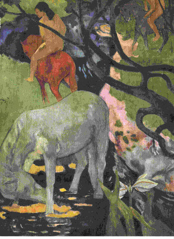 LAMINA 6734: Paul Gauguin El caballo blanco