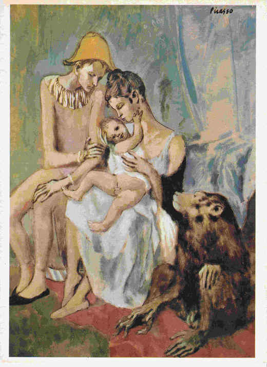 LAMINA 6744: Pablo Picasso La familia del acrobata