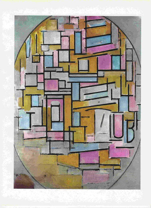 LAMINA 6753: Piet Mondrian Composicion oval