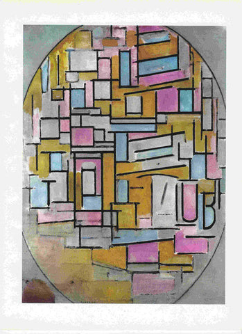LAMINA 6753: Piet Mondrian Composicion oval