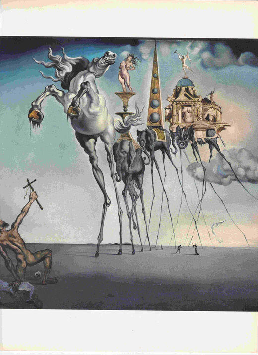 LAMINA 6756: Salvador Dali Las tentaciones de San Antonio