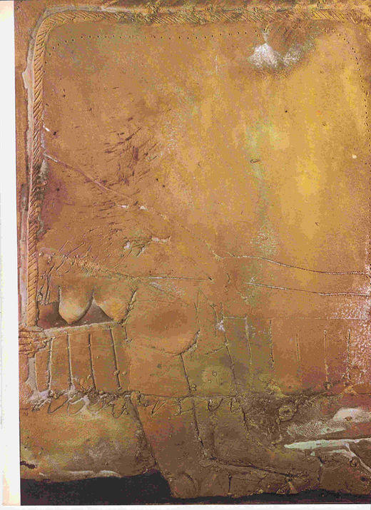 LAMINA 6793: Antoni Tapies Relieve en ocre y rosa 1965