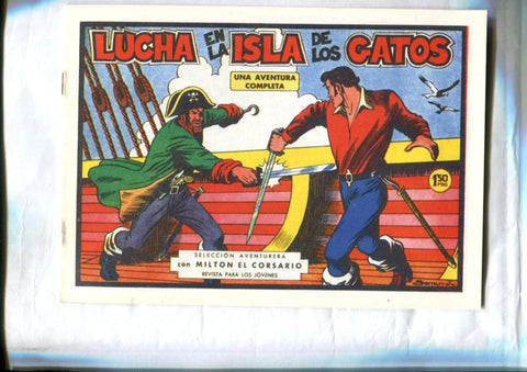Facsimil: Milton el Corsario numero 109: Lucha en la isla de los gatos