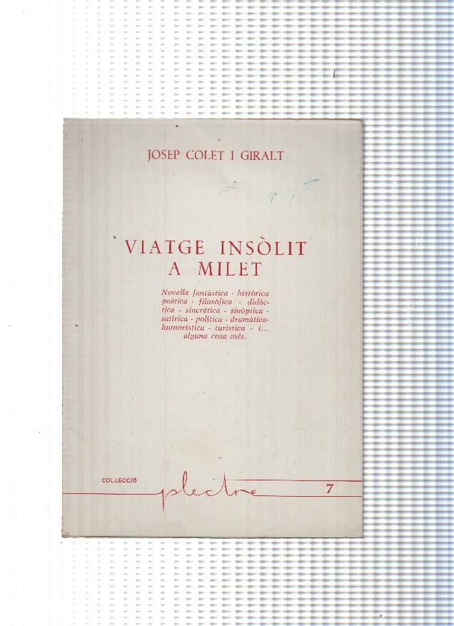 Col leccio Plectre num. 07: Viatge insolit a Milet