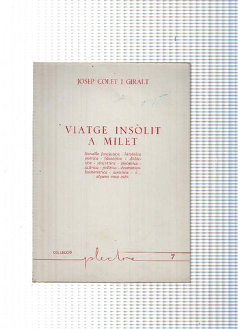 Col leccio Plectre num. 07: Viatge insolit a Milet