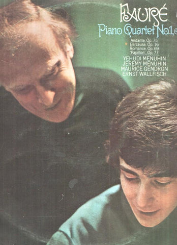 LP: Faure, Cuarteto para piano nº1, op. 15 - Y. y J. Menuhin/Maurice Gendron/Ernst Wallfisch 
