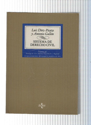 Sistema de Derecho Civil Volumen III: Derecho de cosas y derecho inmobiliario registral