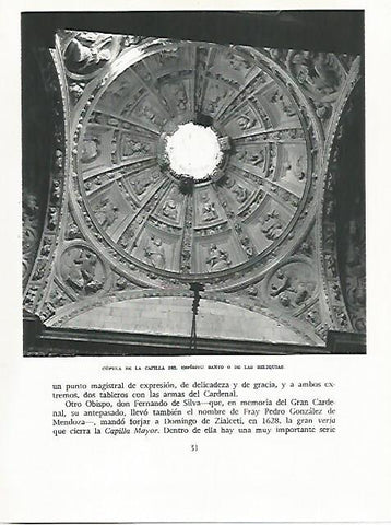 LAMINA 8855:  Cupula en la Catedral de Siguenza Guadalajara