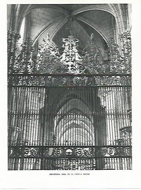 LAMINA 8894:  Reja de la Capilla Mayor de la Catedral de Cuenca