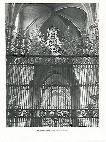 LAMINA 8894:  Reja de la Capilla Mayor de la Catedral de Cuenca