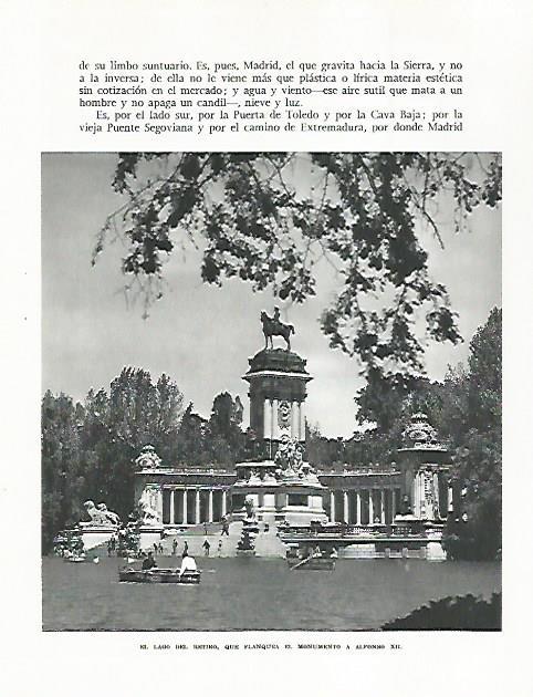 LAMINA 8928: El lago de El Retiro en Madrid