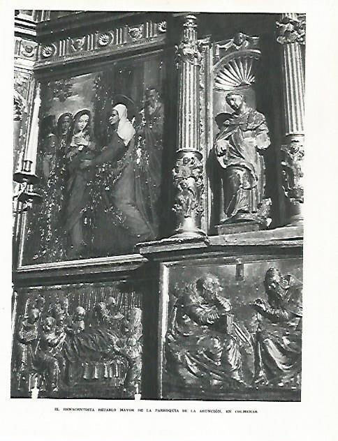 LAMINA 8969: Retablo de la Parroquia de Asuncion en Colmenar Madrid