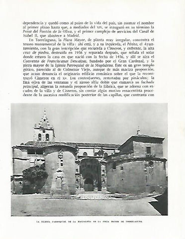 LAMINA 8973: Parroquia de la Magdalena en Torrelaguna Madrid