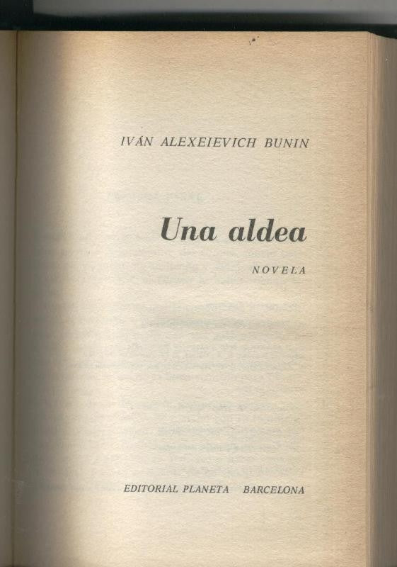 Coleccion Premios Nobel: Una aldea