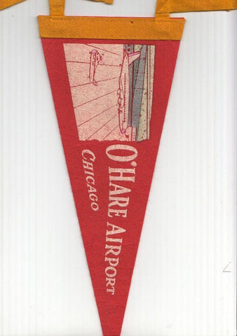 BANDERIN: CHICAGO, Illinois - O'HARE AIRPORT Chicago Pennant