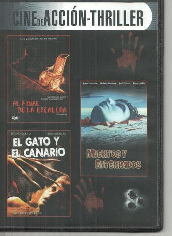 DVD: Cine de accion-thriller: Al final de la escalera, El gato y el canario, Muertos y enterrados