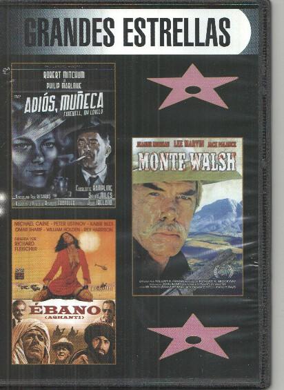 DVD: Cine grandes estrellas: Adios muiñeca, Ebano, Monte Walsh
