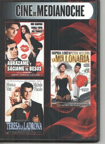 DVD: Cine de medianoche: Abrazame y saciame de besos, La millonaria, Teresa la ladrona