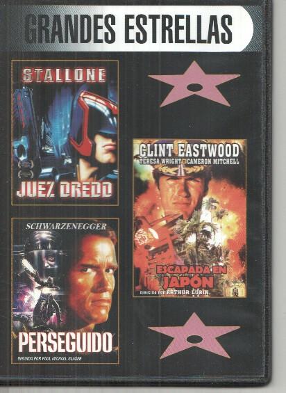 DVD: Cine Grandes Estrellas: Juez Dredd, Perseguido, Escapada en Japon