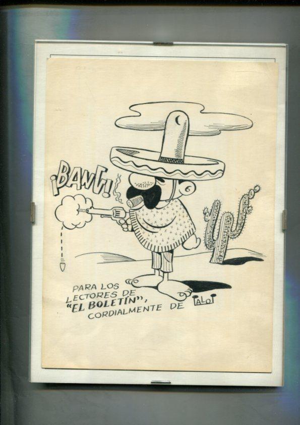 Dibujo de Palop realizado en 1989,  medida 24 x 18 cm (realizado sobre papel acartonado)