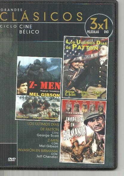 DVD: Grandes Clasicos: Los ultimos dias de Patton, Invasion en Birmania, Z Men