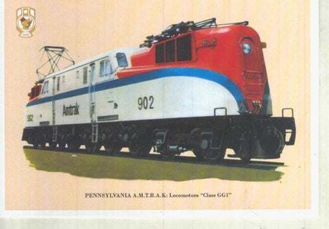 Postal / Postcard: El Boletin serie 1 numero 07 de 12: Pennsylvania A.M.T.R.A.K, locomotora clase GG1