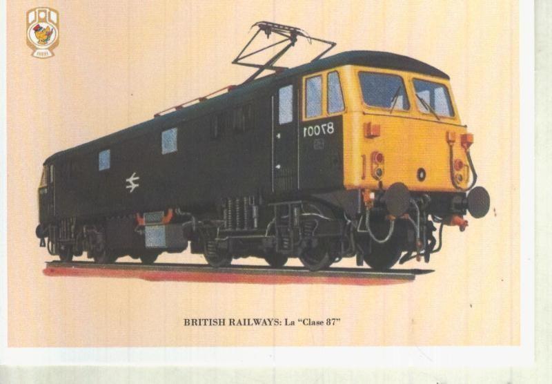 Postal / Postcard: El Boletin serie 1 numero 11 de 12: British Railways: la clase 87