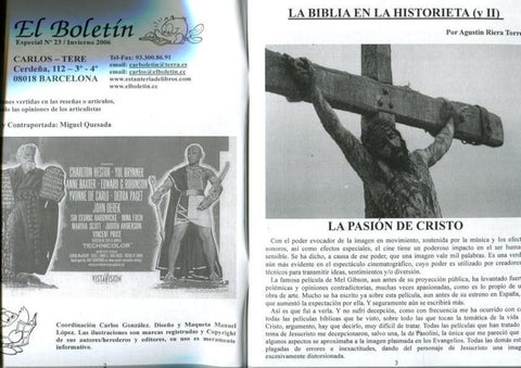 El Boletin Especial numero 023: La Biblia en los comics volumen 2 (invierno 2006)