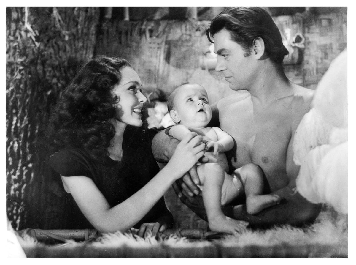 Postal / Postcard: El Boletin serie 7: numero 03 de 12: Tarzan y Jane: Johnny Weissmuller y Maureen O'sullivan