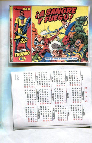 Muestra calendario Bolsillo para el 2010 de El Boletin con El Capitan Trueno, modelo 6