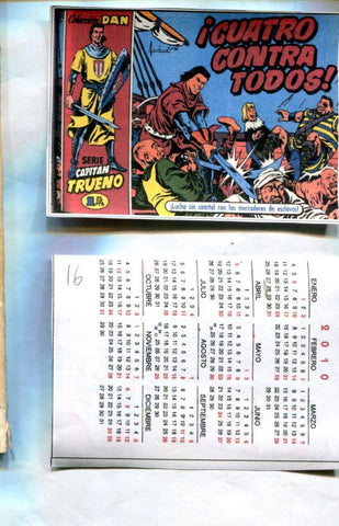 Muestra calendario Bolsillo para el 2010 de El Boletin con El Capitan Trueno, modelo 10