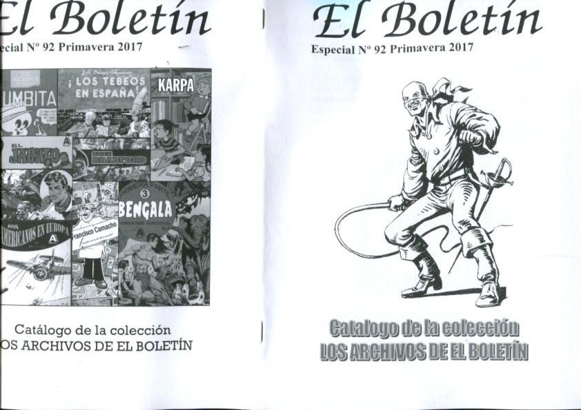 El Boletin Especial numero 092: Catalogo de la coleccion Los Archivos de El Boletin