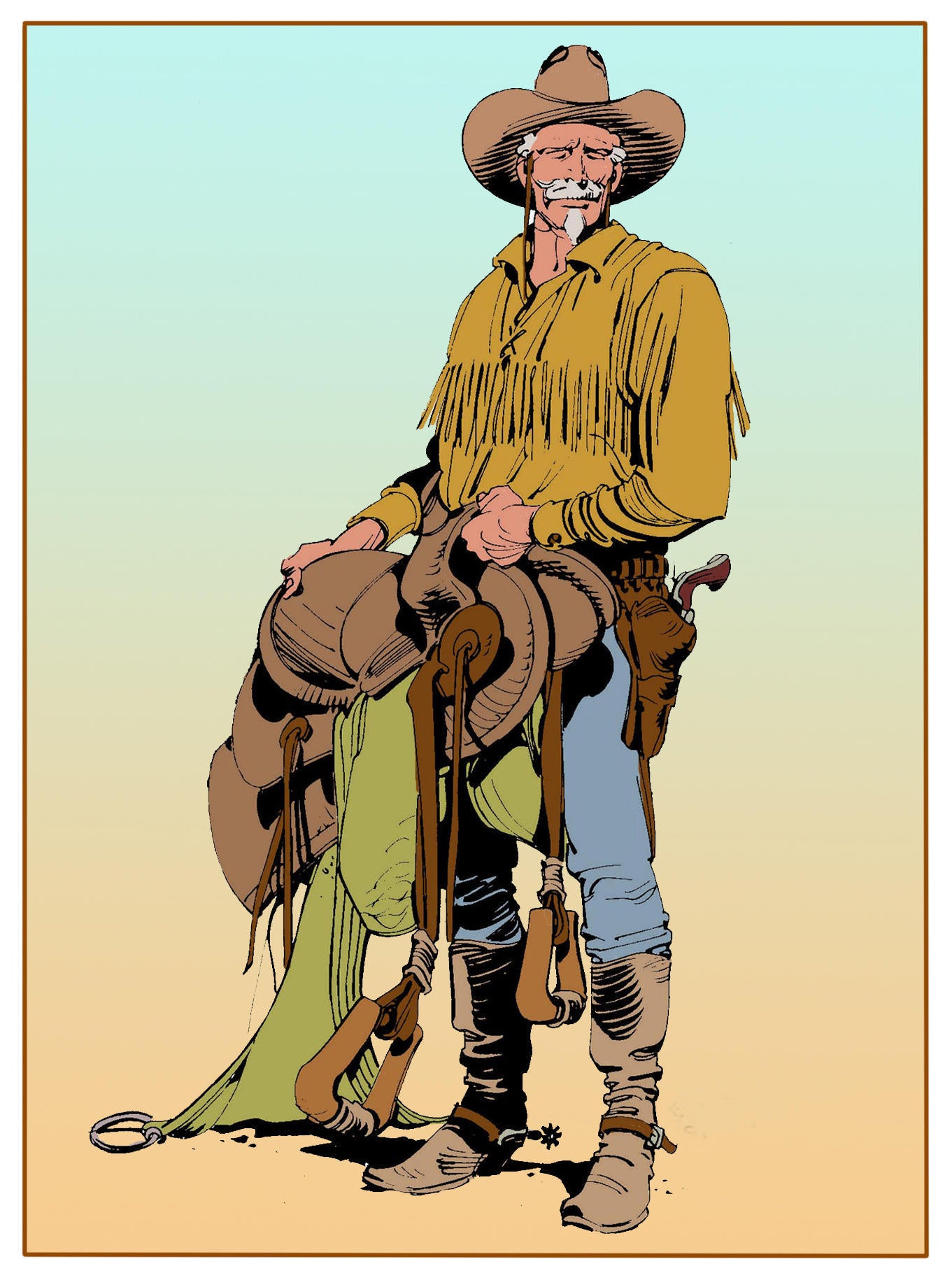 Postal / Postcard: El Boletin serie 09: Kit Carson: Tex Willer 1ª serie personaje: Kit Carson